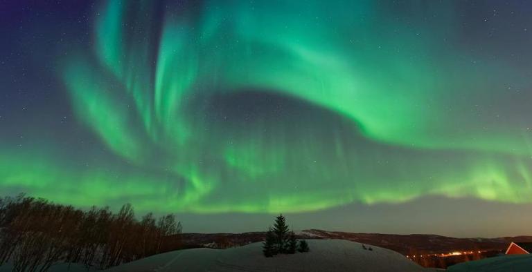 Babbo Natale e Aurora Boreale a Rovaniemi